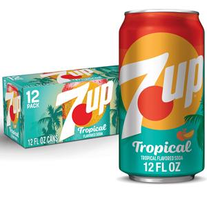 Refresco Tropical 7UP, 12 x 355 ml, para Exportación, Precios de Mayoreo, Refresco con Sabor Tropical Barato, Paquete a Granel, Muy Económico - Product Image 1