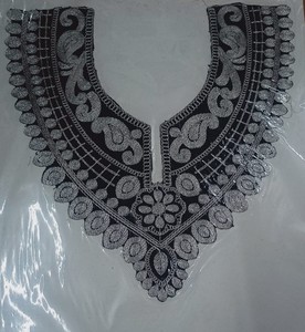 Parches de encaje de cuello de tela de red bordada de moda para ropa de Boutique étnica india trajes de trabajo vestidos Kurti blusas Decoración - Product Image 3