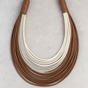 Elegante Collar Grueso de Varias Capas, Collar de Cordón Encerado, el Mejor Regalo para Fiestas, Gargantilla con Bordado de Diseñador para Mujeres - Product Image 1