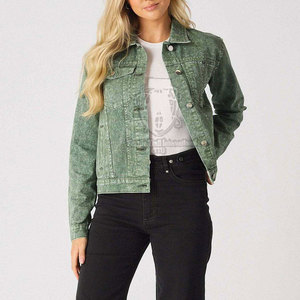 Chaquetas Vaqueras de Mezclilla para Mujer, Diseño Personalizado al por Mayor, Casuales, de Invierno, con Botones, Transpirables, Corte Regular, Estilo Nuevo - Product Image 6