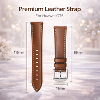 Nouveaux bracelets de montre en cuir pour hommes 2026, bracelets de montre en cuir de luxe portables pour Huawei GT5