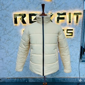 Nueva moda de calidad superior mejor edición hombres crema puffer chaqueta hombres poliéster nylon chaquetas High Street hombres puffer chaquetas - Product Image 1