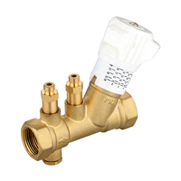 Huibo Valve 3/4 pouces PN25 Vannes d'équilibrage Vanne de débitmètre à double régulation pour chauffage par le sol