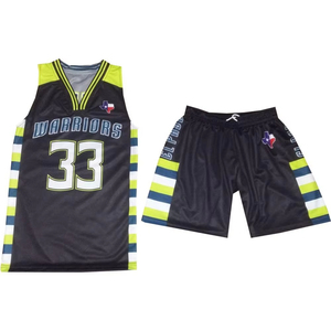 Ensemble de vêtements de sport de basket-ball en polyester personnalisable Uniformes réversibles à séchage rapide-Maillot et short avec nom d'équipe - Product Image 1