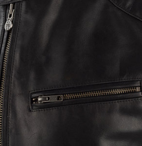 Chaqueta de piel auténtica para hombre personalizada al por mayor - Product Image 3