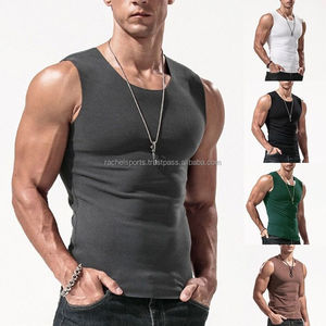 Wholesales Custom Men Sports Tank Tops Gym Workout Lightweight Blank Breathable <b>Bodybuilding</b> Sleeveless T Shirt Stringer <b>Vest</b> - Product Image 2