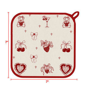 Maniques en coton de qualité supérieure résistantes à la chaleur, motifs imprimés personnalisés, approvisionnement en gros en provenance d'Inde - Product Image 6