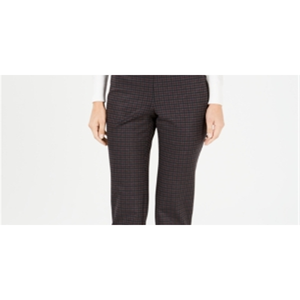 Pantaloni a sigaretta stampati da donna Charter Club, colore bordeaux, taglia 18, antipiega e traspiranti, con chiusura elastica a vita media - Product Image 2