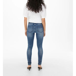 Jeans de Mezclilla para Mujer, Corte Recto, Cintura Media, Transpirables, Estilo Casual, Largos, con Logo, Estilo Sexy - Product Image 3