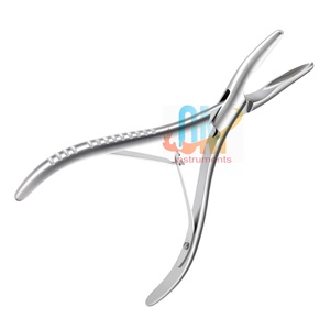 Rongeur Óseo de Alta Calidad con Mordazas Curvas de 5 mm, Acero Inoxidable Alemán Manual para Instrumentos de Cirugía Ortopédica de Precisión |   OMI - Product Image 5