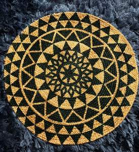 Tapis et carpettes tressés de style moderne, fabriqués à la machine, en jute imprimée - Écologiques, antibactériens, adaptés aux animaux domestiques - Product Image 2