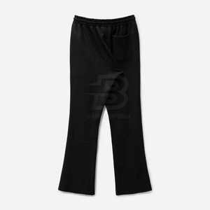 Pantalon de survêtement évasé décontracté pour hommes de haute qualité OEM pantalon de survêtement évasé personnalisé prix de gros pantalon de survêtement évasé droit en coton haut - Product Image 2