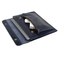 Sarung Laptop Kulit Sapi Asli Brown Crazy Horse Ringan untuk Penggunaan Sehari-hari, Ukuran 13" 14" 15" Inch