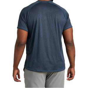 Camiseta de gimnasio de gran tamaño para hombre, camiseta de entrenamiento lisa de LICRA y algodón, Camiseta deportiva ajustada de secado rápido para hombre - Product Image 3