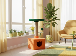 Arbre à chat Amistar Tropical House de haute qualité avec 2 niveaux, écologique et durable pour chats de toutes tailles - Product Image 5
