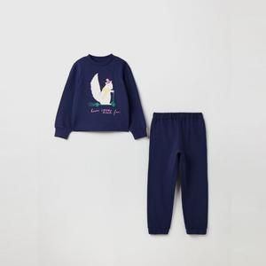 Nouveauté Vêtements pour enfants Automne Imprimé personnalisé Ensemble jogging deux pièces à manches longues décontracté en laine assorti pour garçons Jogging Sets BD - Product Image 4