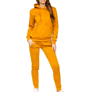 Precio barato, ropa informal profesional, chándales amarillos para mujer, gran oferta, chándales transpirables con logotipo de diseño personalizado - Product Image 1