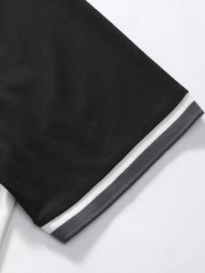 Polo de diseño a rayas de manga corta de algodón 100% con logotipo personalizable a precios al por mayor - Product Image 4