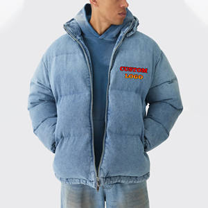 Vente en gros Article unique Doudoune en denim 100% coton pour homme Vêtements décontractés d'hiver streatwear Veste d'hiver personnalisée pour homme - Product Image 1