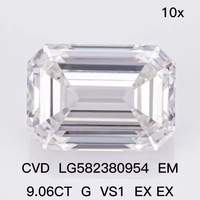 D'VINS JEWELS Diamants en vrac cultivés en laboratoire en gros 5,0 carats taille émeraude brillant VS1 E DIA-01 certifiés pour la fabrication de bijoux