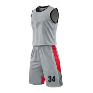 Maillot de basket-ball unisexe réversible de qualité supérieure, 100 % polyester, imprimé sur mesure, respirant, séchage rapide, pour équipe - Product Image 2
