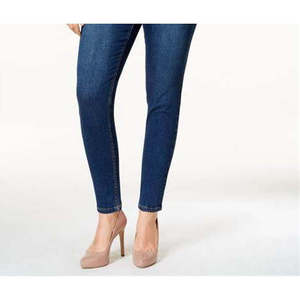 Jeans Skinny Cropped a Vita Alta da Donna Celebrity Pink, Taglia 16, in Denim Blu con Decorazione a Bottoni, Stile Semplice e Lavabile - Product Image 3