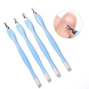 Stainless Steel Shovel Head Trimmer Fork Nail Callus Remover File Dead Skin Push Plastic Oem Cuticle Pusher