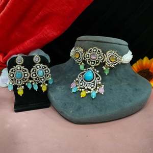 ชุดโชคเกอร์แฟชั่นที่ได้รับแรงบันดาลใจจากวิคตอเรียพร้อมสร้อยเพทายไข่มุกเพชรมอยส์ซอไนต์สร้อยคอสไตล์วินเทจสำหรับผู้หญิงของขวัญสำหรับผู้หญิง - Product Image 4