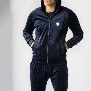 ชุดวอร์มกำมะหยี่แฟชั่นผู้ชาย ชุดลำลองสไตล์สตรีทแวร์ เสื้อฮู้ด กางเกงจ็อกเกอร์ ชุดเซ็ต 2 ชิ้น - Product Image 3