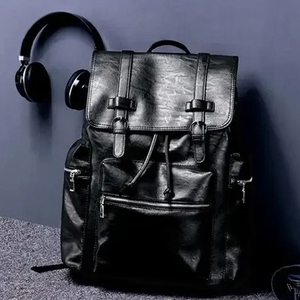 Wholesale 2024 Fashionable Full Black <b>Backpack</b> with Customized Logo High Quality & <b>Cheap</b> Price - Product Image 6
