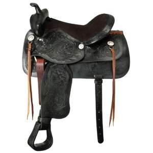 Real Buffalo Leather Handmade Customized <b>Black</b> <b>Polish</b> Race English Saddle with Wood Tree and SUS304 Hardware Classic Design - Product Image 3