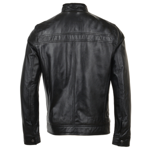 Chaqueta de invierno con cuello levantado para hombre con logotipo personalizado, la mejor calidad, modelo superior, piel auténtica de vaca, estilo callejero, nueva temporada - Product Image 2