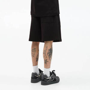 Pantalones Cortos de Algodón para Hombre, Shorts Informales Personalizados de Terry Francés, Ropa de Calle Lisa con Patrón Sólido - Product Image 3