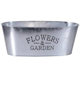 Seau à fleurs en fer blanc galvanisé à thème unique Pot de fleurs rond en acier avec design suspendu pour pépinière à domicile - Product Image 4
