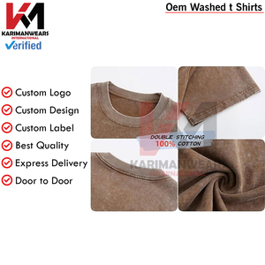 Premium Oversized T-Shirts for Men Vintage Heavyweight Cotton Gym Tees Acid Wash Baggy Workout Shirts Athletic Wear - Product Image 3