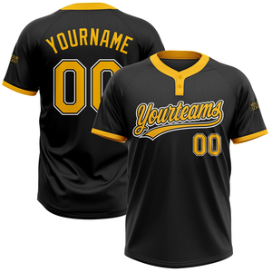 Unisex de alta calidad transpirable que absorbe la humedad 100% poliéster ropa deportiva logotipo personalizado 2 botones béisbol Jersey Softball uniforme - Product Image 5