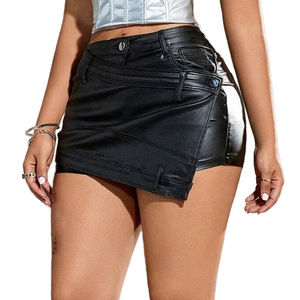 Jupe en cuir d'agneau véritable vintage pour femmes, longueur genou, sexy, respirante, mode, jupe décontractée de qualité supérieure, tenue de soirée, cadeau d'hiver naturel - Product Image 2