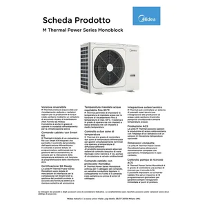 Pompe à chaleur mini-refroidisseur Midea 16 kW MHC-V16WD2RN8-C A++ Monobloc triphasé à onduleur pour système CVC domestique - Product Image 2