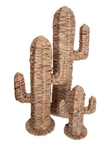 2025 superventas tejido a mano jacinto de agua CACTUS decoración de la habitación precio al por mayor - Product Image 3