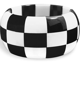 Nuevo Conjunto de Pulseras de Resina Acrílica Negra y Blanca para Mujer, Estilo Ángel, Joyería de la Mejor Calidad, Diseño Recién Llegado - Product Image 3