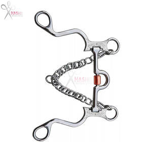 บิตม้าสแตนเลสสตีลแกะสลักด้วยมือ บิตทองเหลืองคุณภาพพรีเมียม สำหรับฝึกขี่ม้า HI-HB-08 ใช้ซ้ำได้ - Product Image 2