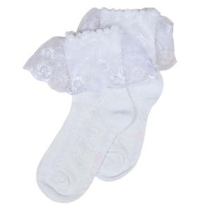 Calcetines con volantes para niñas - Blancos - Product Image 1