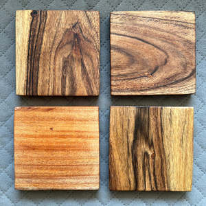 OEM Bulk Solid Acacia Wood Classic Eco-Friendly <b>Coasters</b> Set | Natural Wooden <b>Drink</b> Mats Tabletop Protection <b>for</b> Hot/Cold - Product Image 5