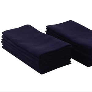 100% ensemble de serviettes en satin de coton à séchage rapide serviette en lin solide blanc tissé pour la maison hôtels restaurants utilisation durable de la cuisine - Product Image 1