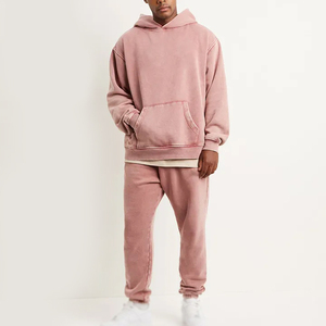 Ensemble de pantalon de survêtement pullover en molleton doux avec broderie personnalisée logos - Product Image 1