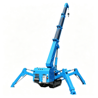 Mini-grue araignée portable sur chenilles en caoutchouc, électrique/diesel, hauteur de levage 18 m, faible pression au sol pour sols intérieurs