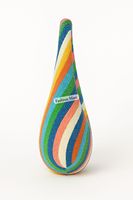 Sac à main en perles à rayures arc-en-ciel coloré sac fourre-tout en forme de larme pour femmes sac à bandoulière tendance d'été