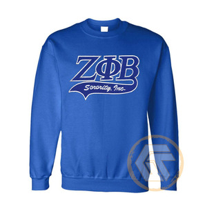 เสื้อสเวตเชิ้ตคอกลมผ้าฝ้ายฟลีซสำหรับผู้หญิง Zeta Phi Beta แบบสั่งทำขายส่ง ปักลายตามสั่ง สีพื้น สำหรับฤดูหนาว - Product Image 3