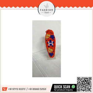 ผ้าคาดศีรษะประดับลูกปัดสำหรับเด็กหญิงและสตรีผ้าคาดศีรษะสีส้มขายดี - Product Image 5