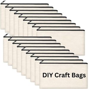 Wholesale Eco-Friendly Custom Cotton <b>Canvas</b> Zipper Pouches <b>Large</b> Capacity Reusable Makeup Cosmetic Bags Handle Logo Printing - Product Image 6